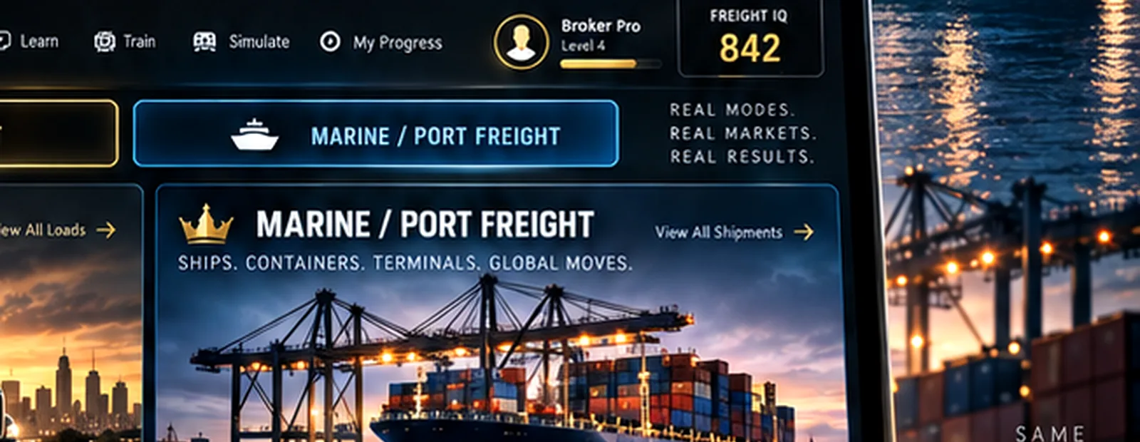 Marine freight port operations
